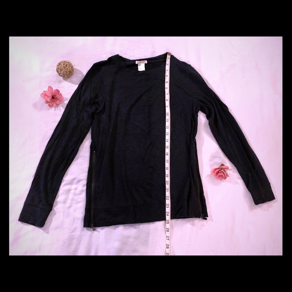 Navy blue long sleeve shirt